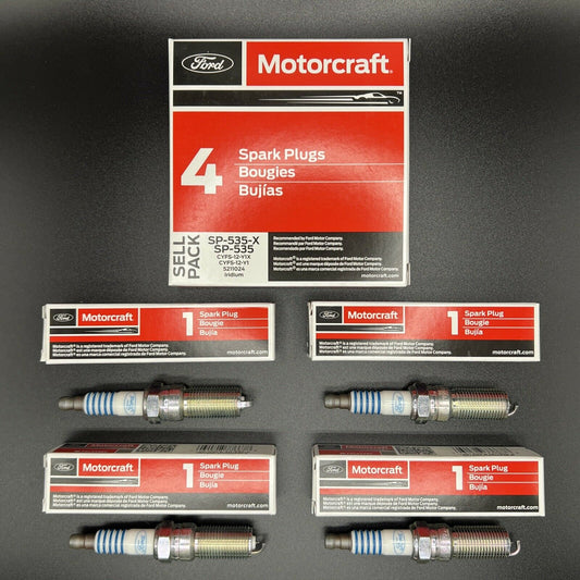 Set of 4: Motorcraft Iridium Spark Plugs SP535 SP535X CYFS-12-Y1